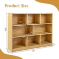 thumbnail image 3 of Songqin 8 Cube Bookcase, Freestanding 3-Tier Open Bookshelf, Modern Storage Display Cabinet, Wood Cube Storage Organizer for Living Room, Kid’s Room, Burlywood, 3 of 18
