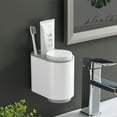 thumbnail image 3 of Soporte de pared para cepillo de dientes para baño, soporte autoadhesivo para cepillo de dientes montado en la pared, 3 of 6