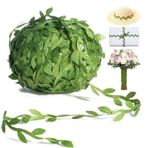 328Ft Artificial Vine Leaf Ribbon, Greenery Trim for Party Decor & DIY Crafts