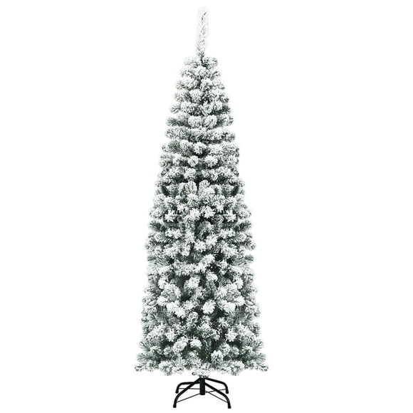 Costway 1,8m Árbol de Navidad No Iluminado con 500 Ramas Decoración para Casa Fácil de Montar