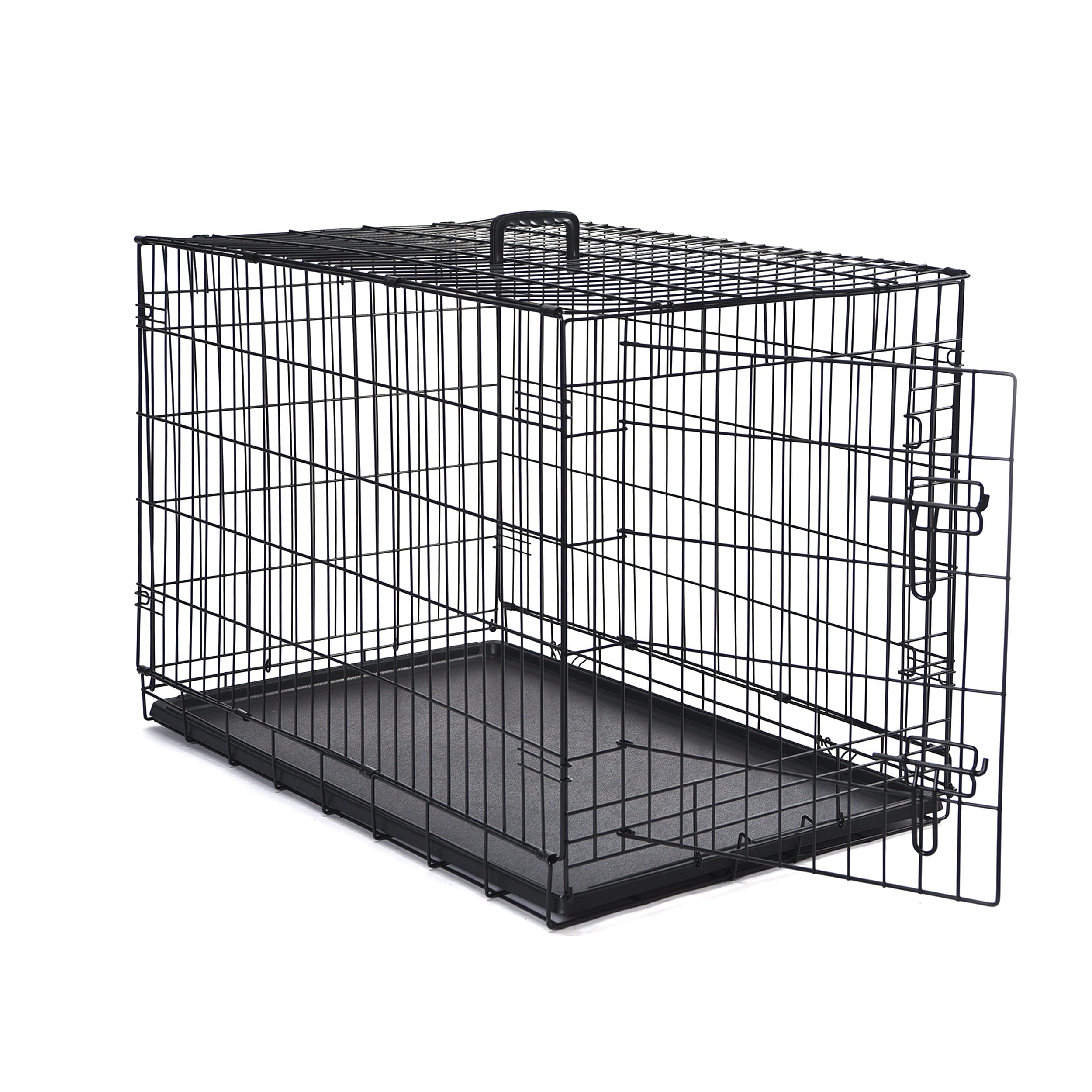 Max & Marlow Single-Door Dog Crate, Foldable Metal Wire Kennel, Portable, Tray and Divider Included, 36" x 22" x 24.5"