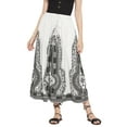 thumbnail image 2 of Gypsie Blu Women's Skirt A-Line Long Maxi Rayon Boho Elastic Waist Midi Skirt, 2 of 7