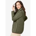 thumbnail image 2 of Jessica London Women's Plus Size Snap-Front Quilted Coat, 2 of 6