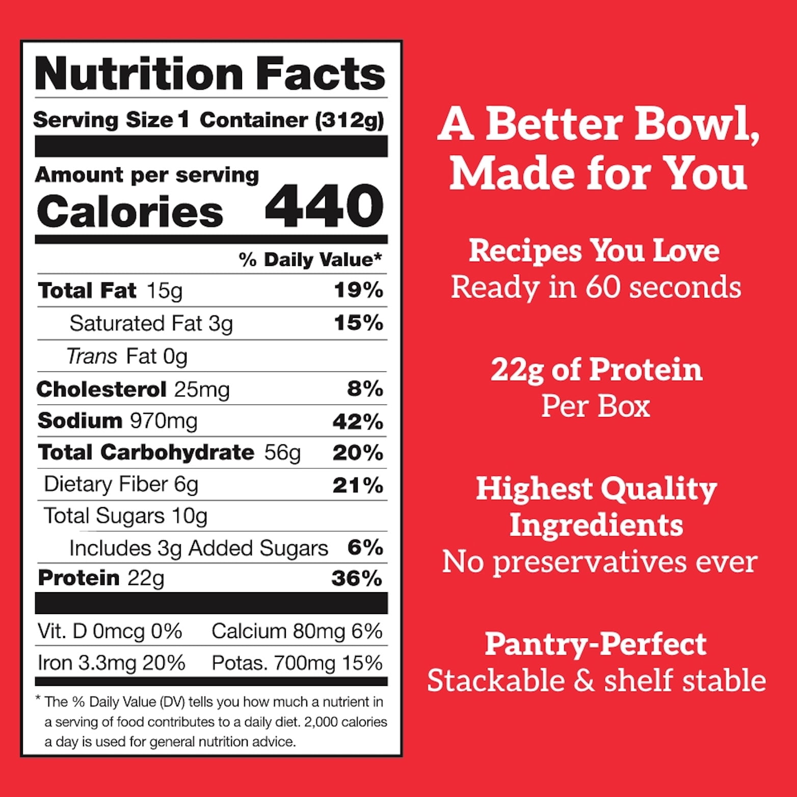 (2 pack) Born Simple Thai-Style Chicken Bowl, 11 oz Shelf-Stable Box
