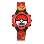 Accutime Kids Pokemon Pokeball Digital LCD Quartz Red Wrist Watch with Red Strap, Cool Inexpensive Gift & Party Favor for Toddlers, Boys, Girls, Adults All Ages (Model: POK4242AZ)
