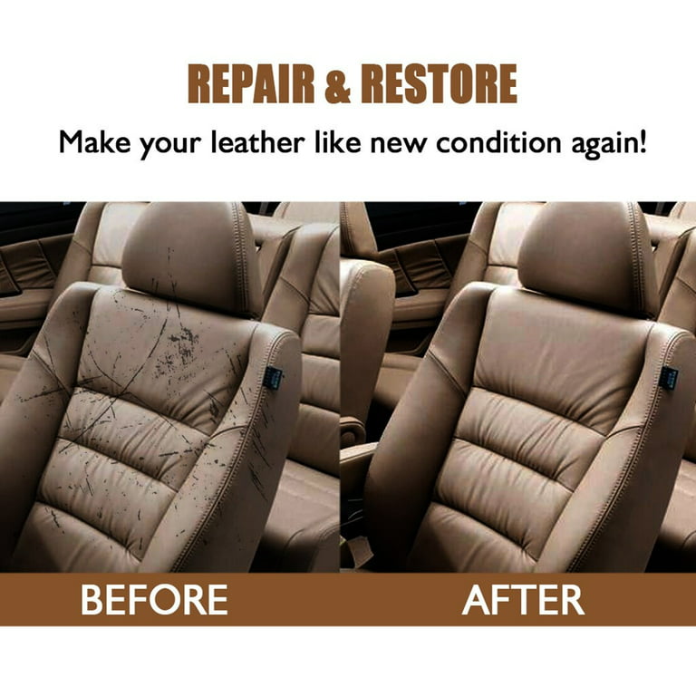 Dengmore Leather Repair Kits Repair Tears and Burn Holes 20ml Leather Repair Filler Cream Kit Restores Car Seat Sofa Scratch Rip Scuffs Tool