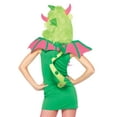 thumbnail image 3 of Leg Avenue Women's 2 Piece Magic Dragon Costume, Green/Hot Pink, X-Small, 3 of 4
