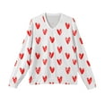 thumbnail image 4 of Valentines Day Mens Sweatshirts Stretch V Neck Hollow Heart Pattern Pullovers Valentines Pullover Tops for Men, 4 of 5