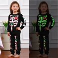 thumbnail image 3 of Pijama de Halloween para niños y niñas, conjunto de pijamas de esqueleto que brillan en la oscuridad, pijamas de Carnaval para niños, pijamas de fiesta infantil, 3 of 4