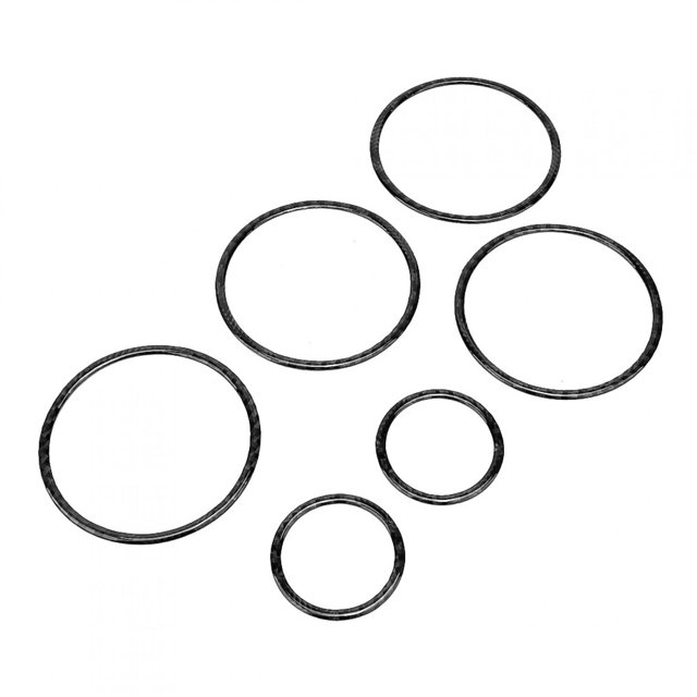 6 piezas de cubierta de anillo para altavoz de puerta de fibra de carbono, compatible con Mercedes-Benz Clase C W205 2016-2019