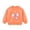 Orange, variant on Toddler Girls Sweatshirt Cotton Crew Neck Bow Graphic Fall Winter Pullover