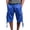 Blue, variant on Sngxgn Men's Shorts Stretch with Pockets Elastic Waist Cargo Shorts(Blue,XXXL)