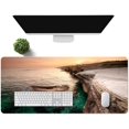 thumbnail image 3 of Ocean Game Mouse Pad 31.5x11.8 Inches Fantastic Nature Coastal Islands and Reefs Pattern Printed Mouse Pad for Home Studio Keyboard Table Mat BDHYMN25, 3 of 5
