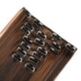 thumbnail image 3 of SHCKE Clip in Hair Extensions 26 Inch Hairpieces 8 Pieces Set Clip On Hair Extension Straight Double Weft Hair Extensions Synthetic Hairpiece for Women Dark Brown Mix Light Auburn, 3 of 6