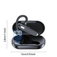 thumbnail image 2 of FEISHENTT Truck Driver Bluetooth Headset for Cell Phones Wireless Earbuds with Earhooks IPX7 Waterproof Dual Microphone Earpiece in Ear Hands Free Single Headphone Charging Case, 2 of 5
