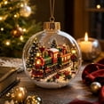 thumbnail image 6 of Christmas Train Ornament with Led Lights, Illuminated Holiday Decor for Indoor Tree Display, Festive Xmas Gift 1 Pack, 6 of 6