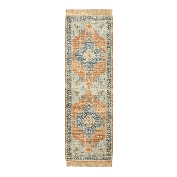 Better Homes & Gardens Persian Fringe Indoor Area Rug, Orange, 24"x84"