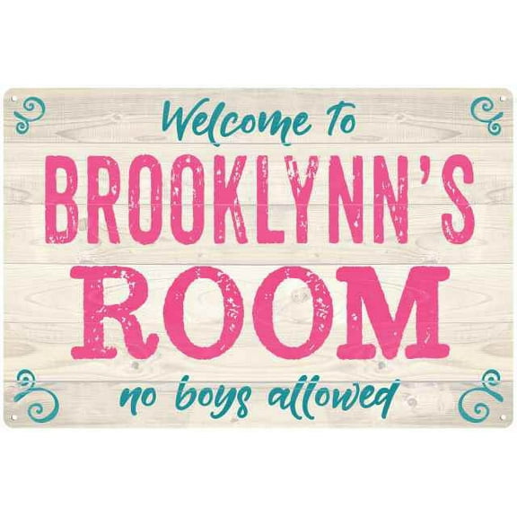 BROOKLYNN'S Room Kids Bedroom Sign Gift 8x12 Metal Sign 108120089217