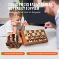 thumbnail image 2 of KFFKFF Magnetic Chess and Checkers Game Set, 15-inch Dual-Use, Foldable Wood Board for Kids and Adults, Includes Extra Queens, for Travel and Tournaments, Novices and Seasoned Players, 2 of 9