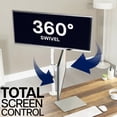 thumbnail image 2 of White Dual LCD Monitor Desk Mount Stand, Stacked Vertical 2 Screens up to 34", 2 of 8