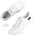 thumbnail image 4 of JENN ARDOR Womens Canvas Shoes Low Tops Lace up Fashion Sneakers Comfort Flat Shoe, 4 of 11