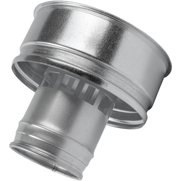 4 Inch Roofing Rain Cap - Galvanized Steel Round Roof Vent Cover - All Weather HVAC Exhaust Chimney Cap (4" / 100mm)