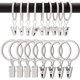 thumbnail image 1 of 90 Pack Curtain Rings with Clips, Drapery Clips with Rings, Hangers Drapes Clip Rings 1.26 inch I D, Ring Clips Fits up to 1 inch Curtain Rod, White, 1 of 5