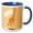 Blue/White, variant on 3drose, Orange Giraffe - Love - Cute Animals - Fun Art, 11oz Mug