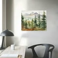 thumbnail image 3 of Nawypu  Framed Canvas Print Wall Art Watercolor Mountain Forest Landscape Nature Wilderness Illustrations Modern Rustic Scenic Colorful for Living Room, Bedroom, Office, 3 of 4