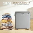 thumbnail image 4 of 39.63Gal Rolling Laundry Hamper with Lid, Large Laundry Basket on Wheels with 2 Removable Bags, for Bedroom Bathroom Dorm Laundry Room, Ideal Gift, 4 of 10