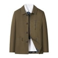 thumbnail image 1 of DecSea Men's Casual Shirt Jacket Cotton Linen Shacket Lightweight Work Coat Button Down Overshirt, 1 of 7