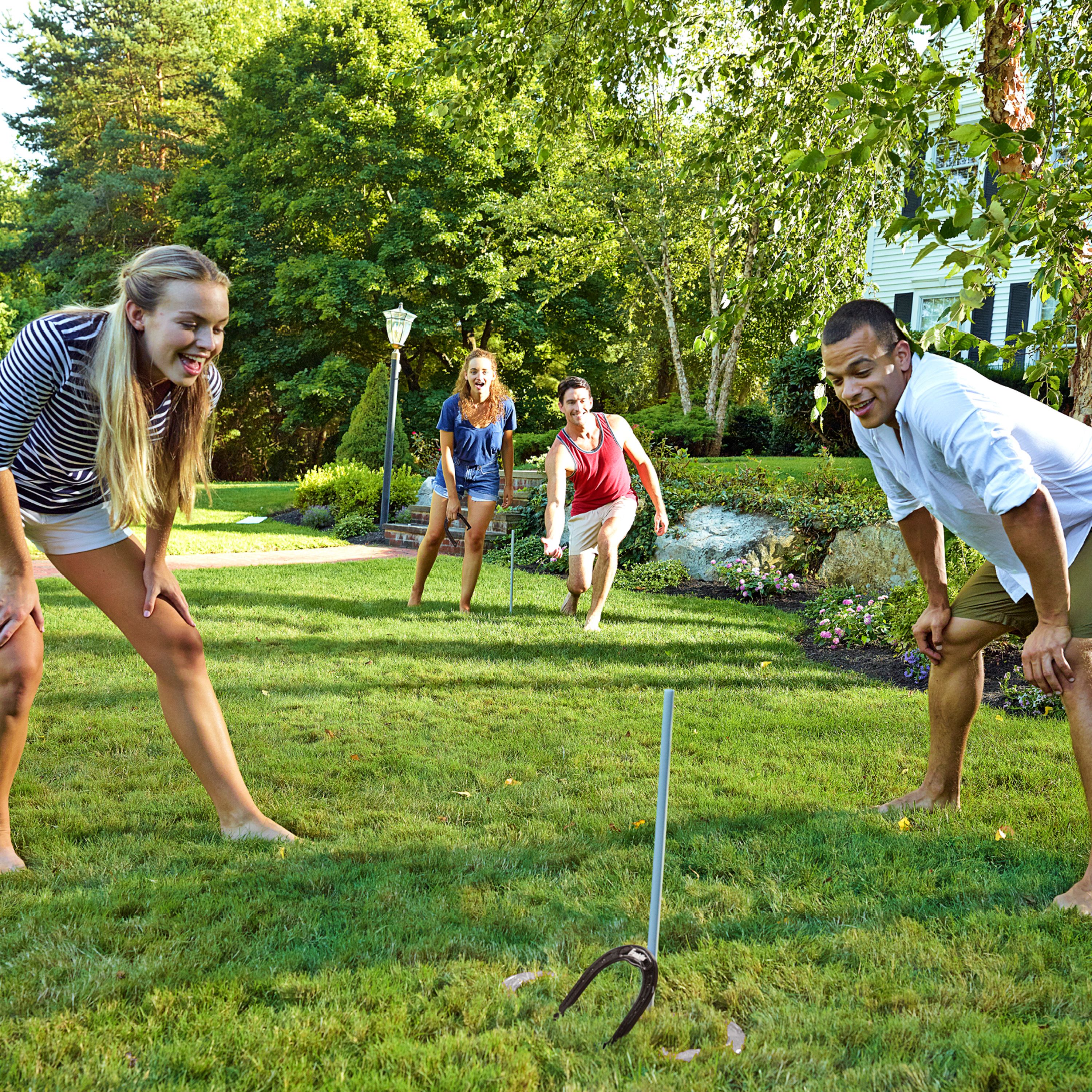 Franklin Sports Horseshoes - Soft Material - Great for Kids- Play Horseshoes on The Beach, Lawn, and More - Indoor Outdoor Use