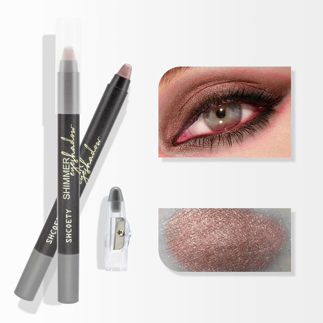 Fiudx Lápiz de Sombra de Ojos Pearl, 10 Colores de Maquillaje de Larga Duración, Sacapuntas Integrado para Mayor Precisión, Versátil y Multiusos para Sombra de Ojos y Delineador, Perfecto para Looks