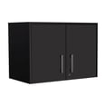 thumbnail image 1 of FM FURNITURE Penny Armoire de Rangement Moderne à 2 Portes en Bois Manufacturé Noir, 1 of 9