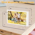 thumbnail image 3 of Acrylic Picture Frame, 3 Pack Acrylic Photo Frames Horizontal Magnet Double Sided Acrylic Frames, Thick Clear Picture Frame Frameless Transparent Desktop Display, 3 of 7