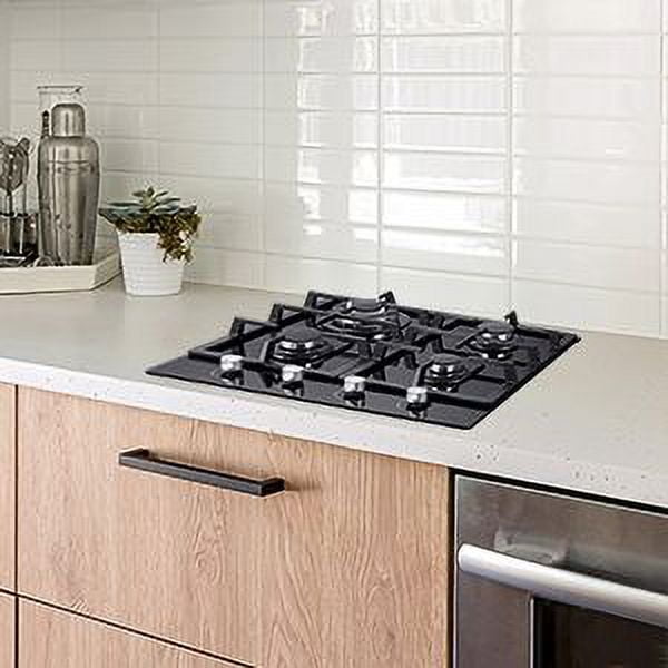 Amzgachfktch 4 Burners 24 inch Gas Cooktop Stainless Tempered Glass Natural Gas/LPG Convertible