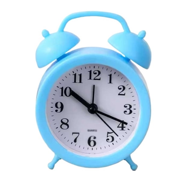 Azul Reloj Despertador analógico con Pilas Redondo Simple Adecuado for Dormitorio Sala de Estar Sala de Estudio Dormitorio Escolar Reloj Despertador Multifuncional fácil de configurar