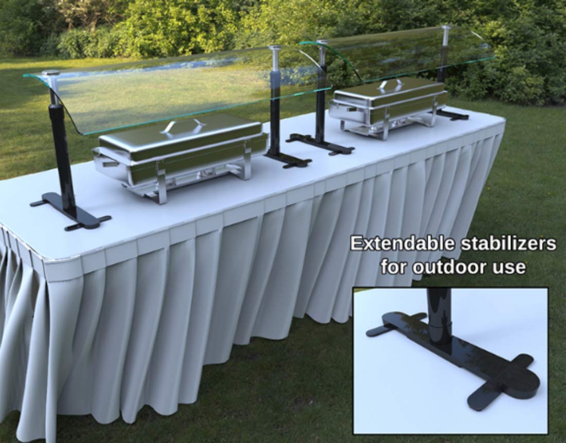 Sneeze Guard Portable | ADM Sneezeguards | EP-950-78-BLK