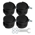 thumbnail image 1 of OUNONA 4Ud Giratorias Con Para De Plástico Para Muebles Duraderas Negras, 1 of 6