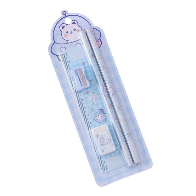Ynlkorvg Cute Stationery Set Pencil Eraser Ruler Sharpener School Supplies Set For Children, Gifts For Birthdays, Anniversaries, And Christmas