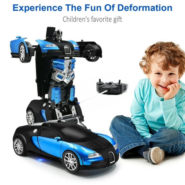 Rc Car Robot For Kids Remote Control Transforming Robot Toys For Boys Girls  Age 6 7 8 16 Gifts One Button Transforming Robot With Led Light Smart  Vehicle - Toys & Games - Temu