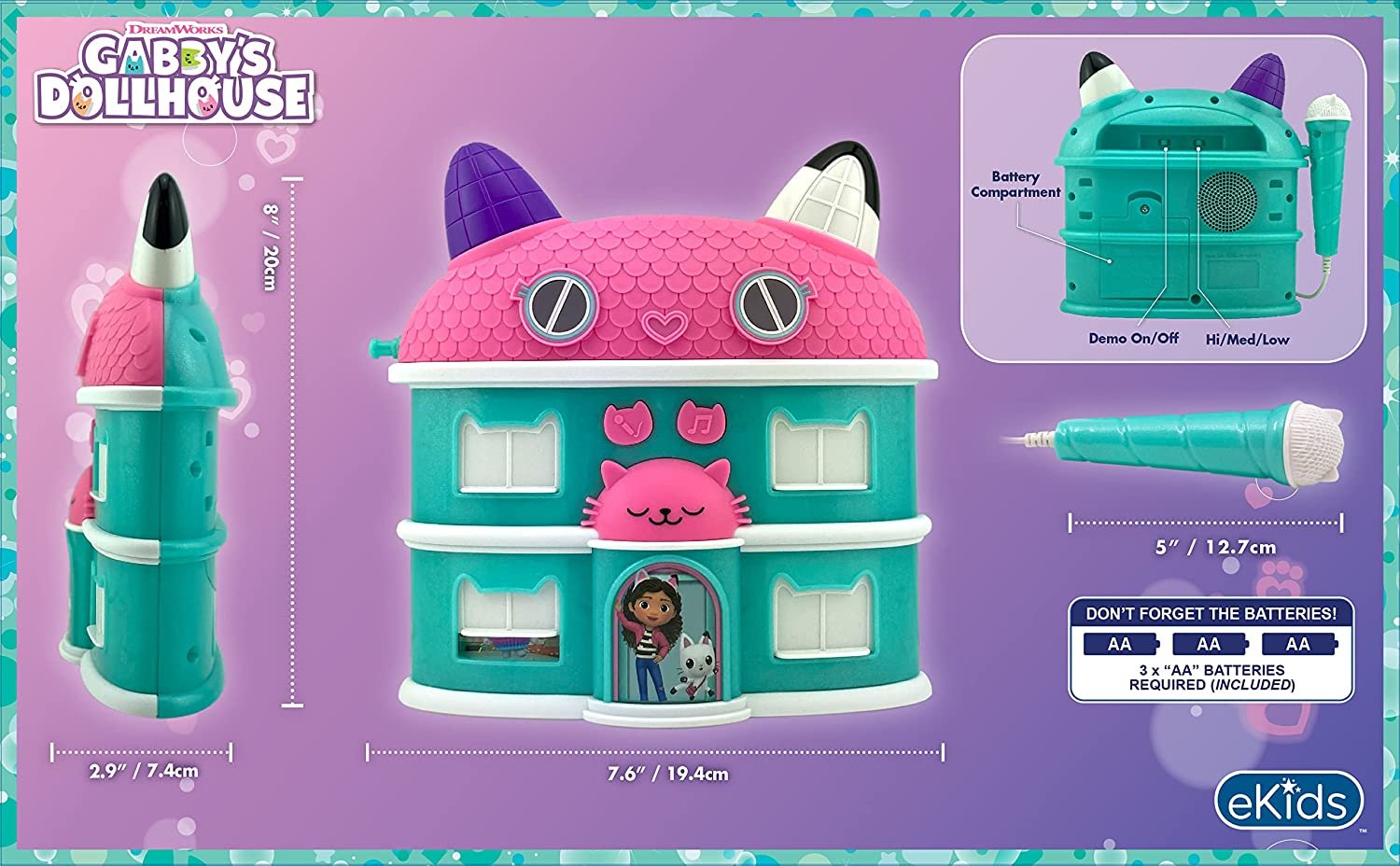eKids Gabby's Dollhouse Sing Along Boom Box Speaker photo 4