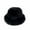 Black, variant on Wancir Women's Faux Fur Bucket Hats Winter Fluffy Warm Ladie's Plush Solid Color Fisherman Cap