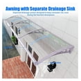 thumbnail image 2 of Awning for Door Entrance,32x48 Inches Awnings for Doors with Separate Drainage,Front Door Awning Exterior,Polycarbonate UV, Rain, and Snow Protection for Porch,Patio,Window,Deck, 2 of 9