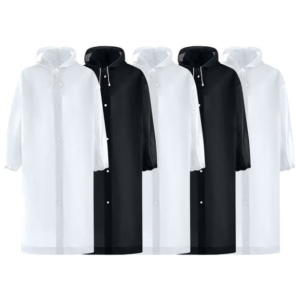 Clearance Clothes Under $10.00 Abomasnow Waterproof Rain Ponchos for Men & Women Reusable Emergency Raincoats with Hoodand Drawstring Lightweight Waterproof Rain Jacket