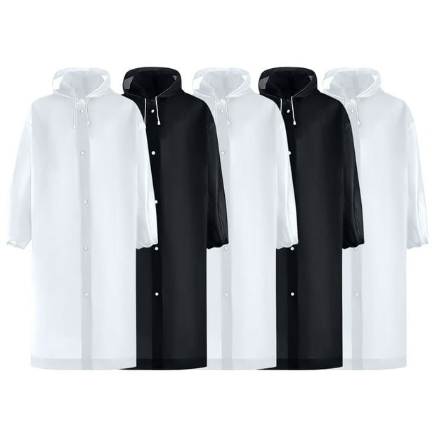 Capa impermeable de EVA para mujer, para exteriores, de manga larga, con capucha, para hombre y mujer, 2 piezas