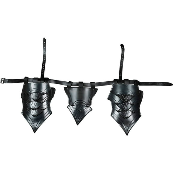 Blackened Dragomir Armour Thigh Tassets Belt LARP Cosplay