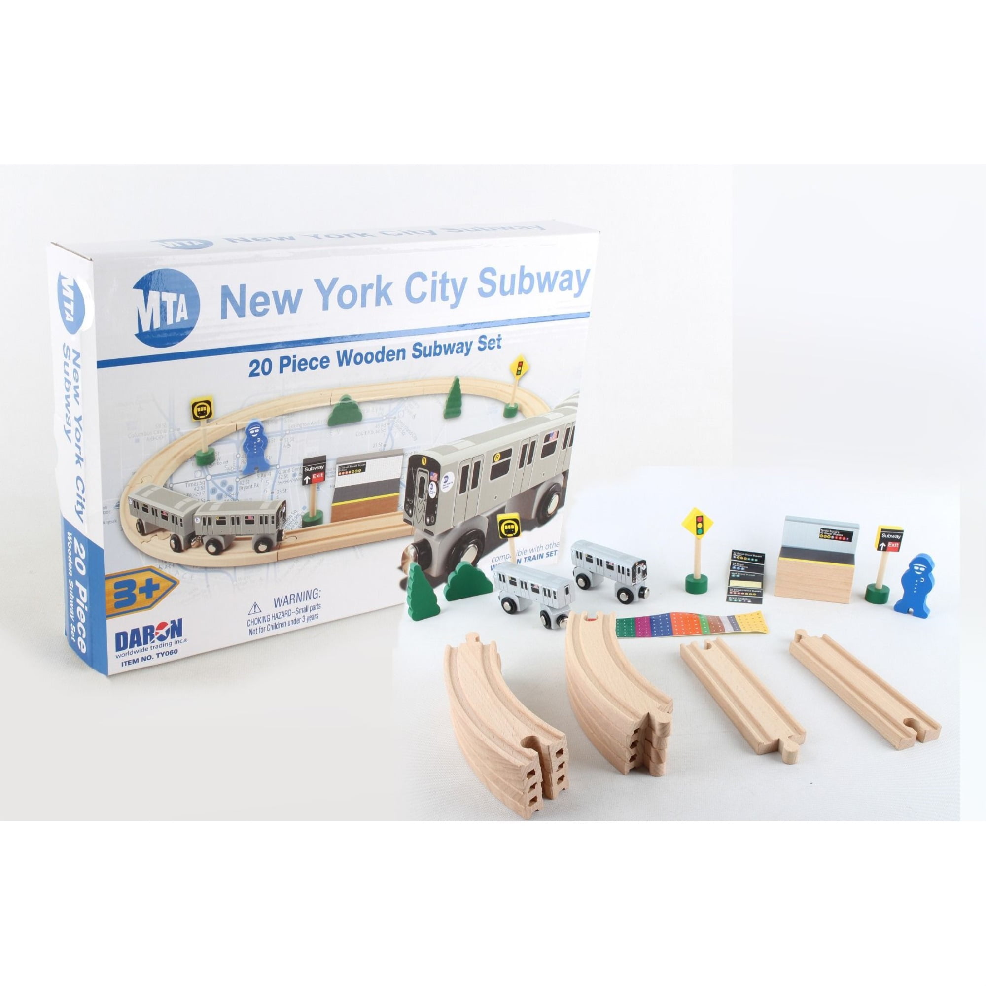 Wooden 80 Pcs Busy City & Train Set Railway Track Toy Brio Bigjigs Compatible for sale online