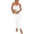 thumbnail image 1 of Vestido PRETTYGARDEN Bodycon Strapless Maxi Blanco XL, 1 of 8