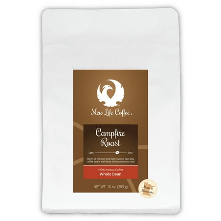 New Life Coffee Campfire Roast Whole Bean, 10 oz. Bag